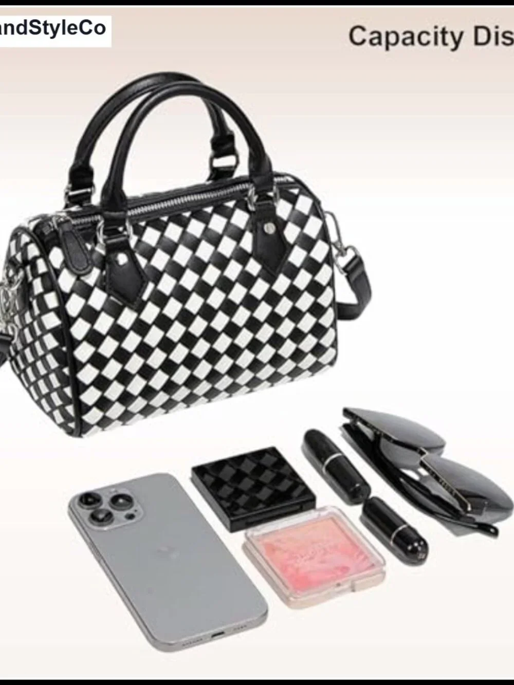 Woven Small Leather Satchel Crossbody Bag Top Handle Purse